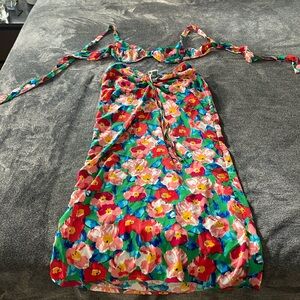 Cute floral skirt set with bustier top